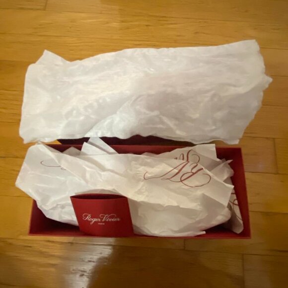 ROGER VIVIER PARIS Empty Shoe Box Gift Box original Tissue Paper 12.5X5.5X4.5 - Picture 2 of 7